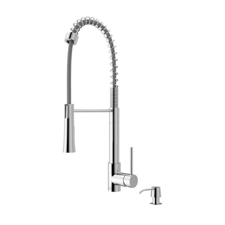 Vigo Laurelton 1.8 GPM 22" Single Hole Pre-Rinse Pull Down Kitchen Faucet with Soap Dispenser Chrome
