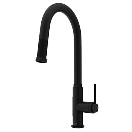 Vigo Hart 1.8 GPM 18" H Single Handle Single Hole Pre-Rinse Pull Down Kitchen Faucet Matte Black
