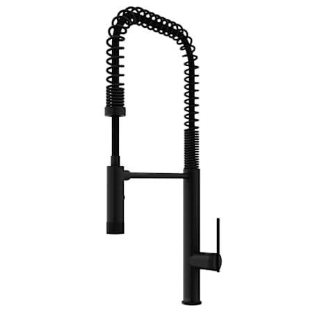 Vigo Sterling 1.8 GPM 23" H Single Handle Single Hole Pre-Rinse Pull Down Kitchen Faucet Matte Black