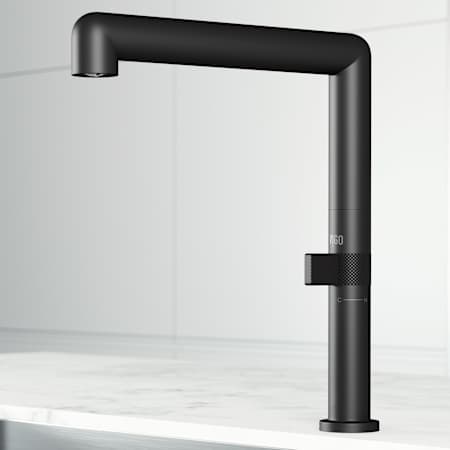 Vigo Jewel 1.8 GPM 11" H Single Handle Single Hole Bar Faucet Matte Black