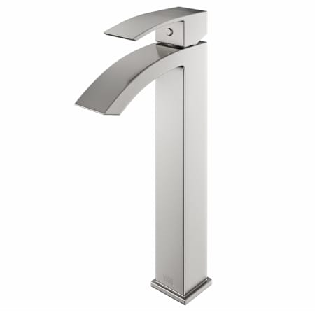 Vigo Duris 1.2 GPM 12" H Single Handle Single Hole Vessel Bathroom Faucet Brushed Nickel
