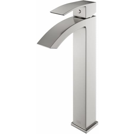 Vigo Duris 1.2 GPM 12" Single Handle Single Hole Vessel Bathroom Faucet Brushed Nickel