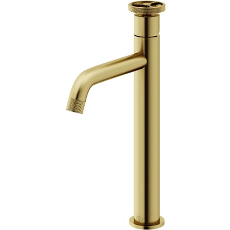 Vigo Cass 1.2 GPM 12" Single Handle Single Hole Vessel Bathroom Faucet Matte Brushed Gold