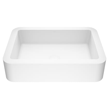 Vigo Petunia 23" L x 16" W x 5" H Rectangular Stone Composite Vessel Bathroom Sink White