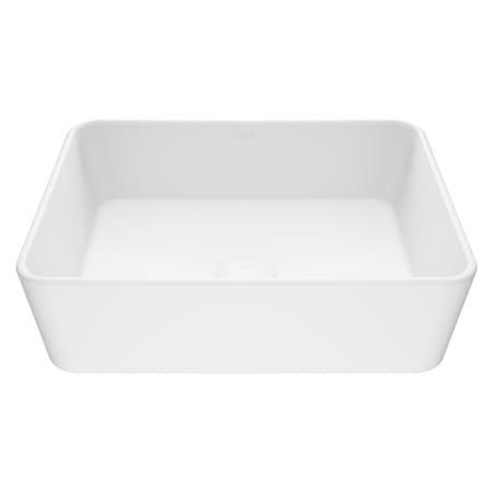 Vigo Marigold 18" L x 14" W x 5" H Rectangular Stone Composite Vessel Bathroom Sink White