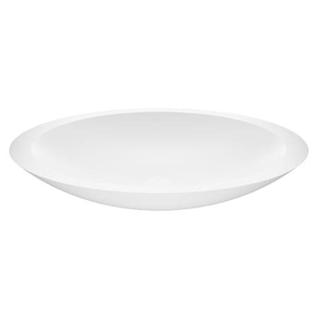 Vigo Wisteria 23" L x 14" W x 4" H Oval Stone Composite Vessel Bathroom Sink White