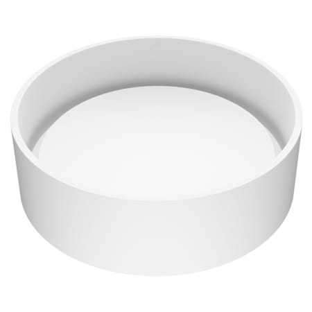 Vigo Anvil 16" L x 16" W x 5" H Circular Stone Composite Vessel Bathroom Sink Matte White