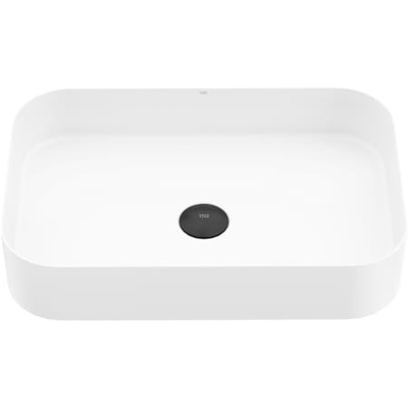 Vigo UltraThin 21" Rectangular Stone Composite Vessel Bathroom Sink Matte White