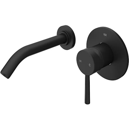 Vigo Olus 1.2 GPM 5" Single Handle Wall Mounted Widespread Bathroom Faucet Matte Black