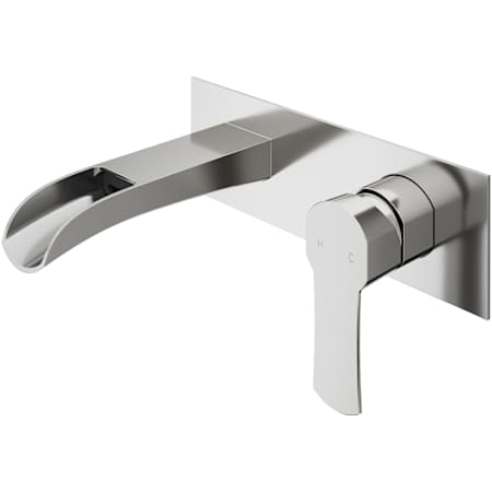 Vigo Cornelius 1.2 GPM 3" H Single Handle Wall Mounted Widespread Bathroom Faucet PVD Brushed Nickel