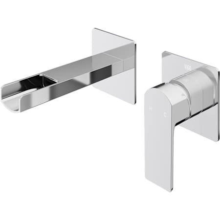 Vigo Atticus 1.2 GPM 5" Single Handle Wall Mounted Widespread Bathroom Faucet Chrome