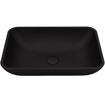 Vigo Sottile 18" L x 13" W x 4" H Rectangular Glass Vessel Bathroom Sink Black MatteShell