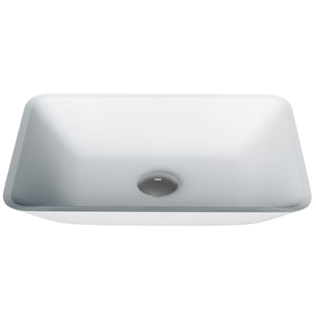 Vigo Sottile 18" L x 13" W x 4" H Rectangular Glass Vessel Bathroom Sink White MatteShell