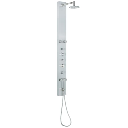 Vigo Dilana 67" H 6-Jet Thermostatic Shower Panel with Shower Head, Hand Shower, Body Sprays, Shower Arm, Hose, and Valve Trim Stainless Steel