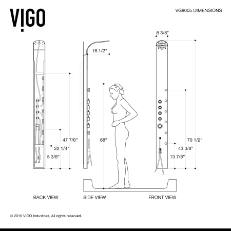 Vigo-VG08005-Dimensions