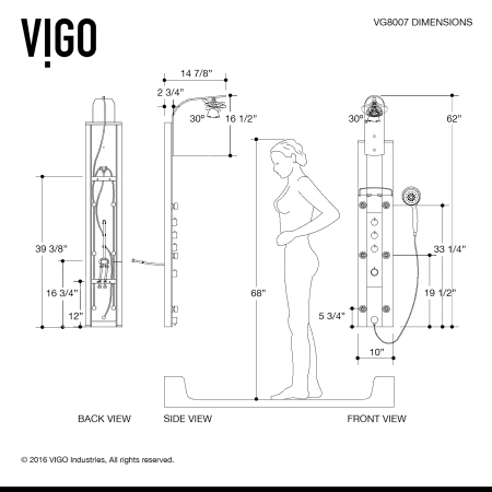 Vigo-VG08007-Dimensions