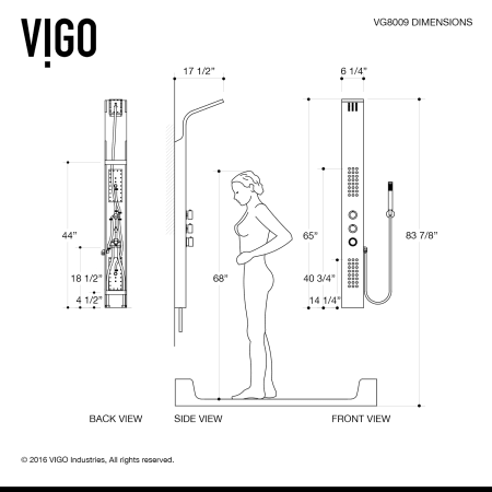 Vigo-VG08009-Dimensions