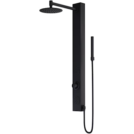 Vigo Gardenia 39" x 4" W 2-Jet Retrofit Shower with Shower Head, Hand Shower, Bodysprays, and Hose Matte Black