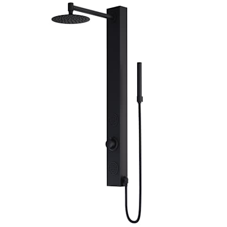 Vigo Gardenia 39" x 4" W 2-Jet Retrofit Shower with Shower Head, Hand Shower, Bodysprays, and Hose Matte Black