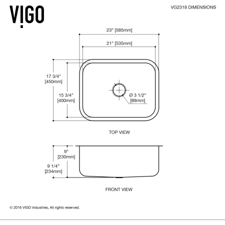 Vigo-VG2318-Dimensions