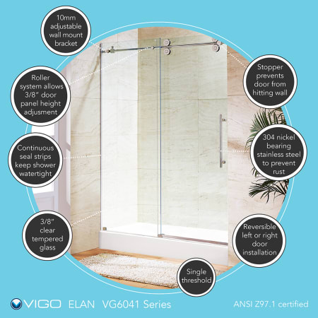 Vigo-VG6041-60WM-Shower Door Features in Stainless Steel