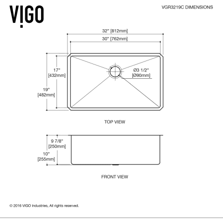 Vigo-VGR3219C-Dimensions