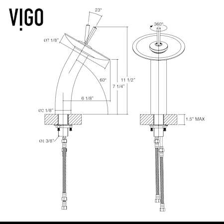 Vigo-VGT009-Faucet Specification Drawing