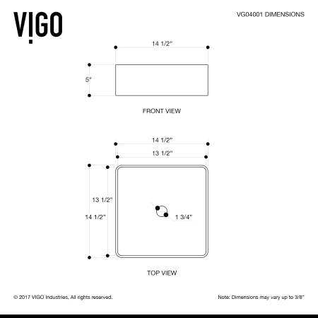 Vigo-VGT1082-Line Drawing - Sink