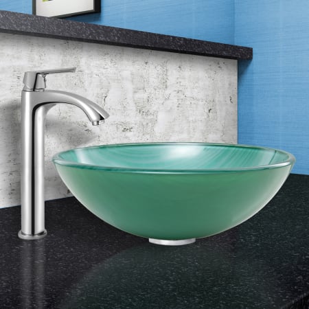 Vigo-VGT882-Faucet and Sink Side View