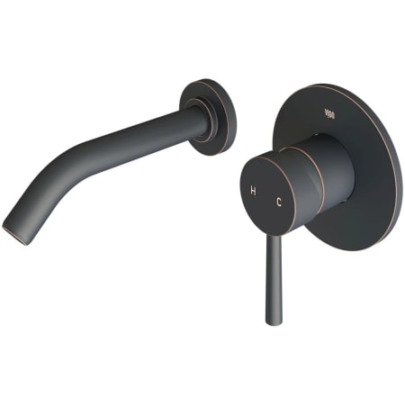 Vigo Olus 1.2 GPM 5" H Single Handle Wall Mounted Widespread Bathroom Faucet Antique Rubbed Bronze