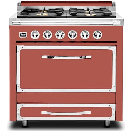 Viking Tuscany 36" Dual Fuel Range Four Burners Spiced Cider