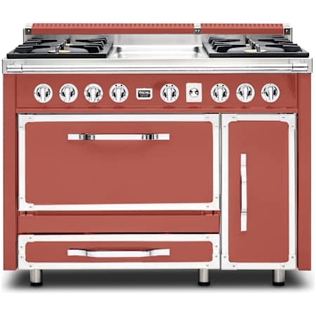 Viking Tuscany 48" Dual Fuel Range with 4 Burners and Electric Griddle Spiced Cider