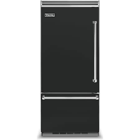 Viking 36 Inch Wide 20.4 Cu. Ft. Built-In Bottom Mount Refrigerator with ProChill Temperature Management and Left Door Swing Antique Bronze