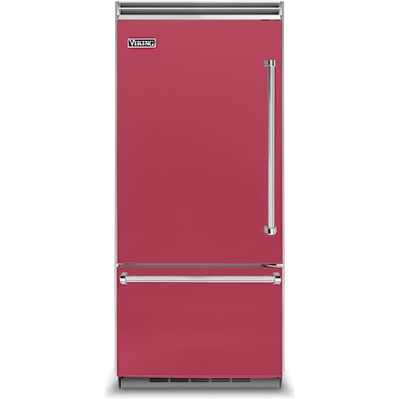 Viking 36 Inch Wide 20.4 Cu. Ft. Built-In Bottom Mount Refrigerator with ProChill Temperature Management and Left Door Swing Valentine