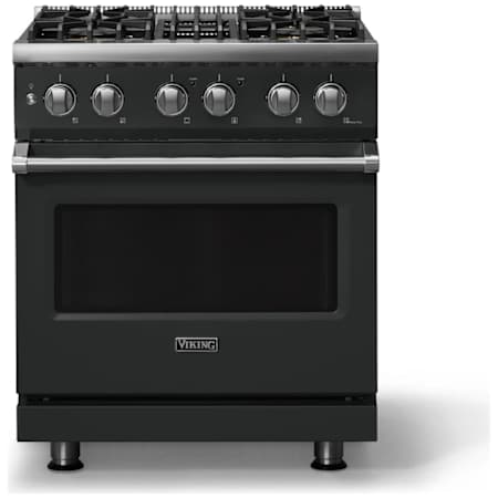 Viking 5 Series 30 Inch Wide 4.7 Cu. Ft. Free Standing Dual Fuel Range with GentleClose Door Antique Bronze