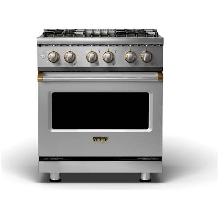 Viking 5 Series 30 Inch Wide 4.7 Cu. Ft. Free Standing Dual Fuel Range with TruConvec Convection Cooking Stainless Steel