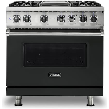 Viking 36 Inch Wide 5.64 Cu. Ft. Free Standing Dual Fuel Range with VariSimmer Functionality and Griddle Antique Bronze