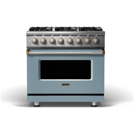 Viking 5 Series 36 Inch Wide 5.6 Cu. Ft. Free Standing Dual Fuel Range November Sky