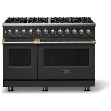 Viking 5 Series 48 Inch Wide 7.3 Cu. Ft. Free Standing Dual Fuel Range with Concealed Bake Element - LP Antique Bronze