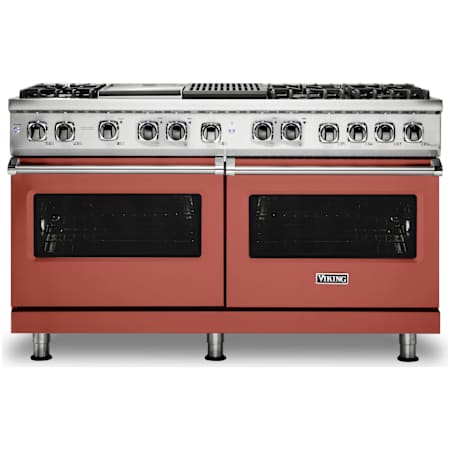 Viking 60 Inch Wide 9.43 Cu. Ft. Free Standing Dual Fuel Range with VariSimmer Functionality and TruConvec Convection Cooking Spiced Cider
