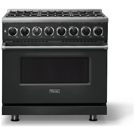 Viking 7 Series 36 Inch Wide 5.6 Cu. Ft. Free Standing Dual Fuel Range - LP Antique Bronze
