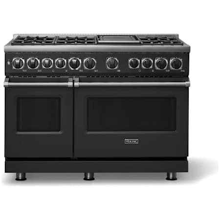 Viking 7 Series 48 Inch Wide 7.3 Cu. Ft. Free Standing Dual Fuel Range with Griddle Antique Bronze