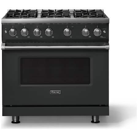 Viking 5 Series 36 Inch Wide 5.1 Cu. Ft. Free Standing Gas Range with U-Shaped Burner Antique Bronze