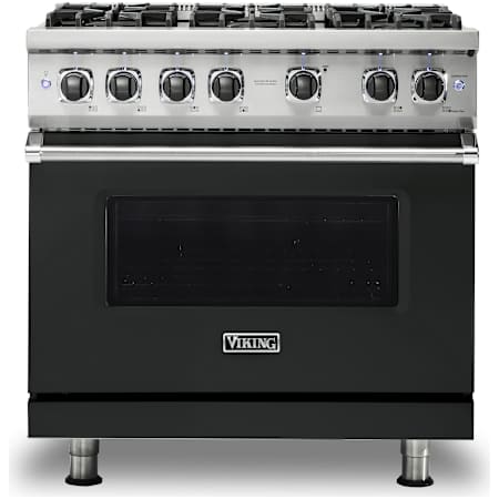 Viking 5 Series 36 Inch Wide 5.1 Cu. Ft. Free Standing Liquid Propane Range with GourmetGlo Infrared Broiler and ProFlow Convection Air Baffle Antique Bronze