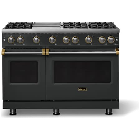 Viking 5 Series 48 Inch Wide 6.1 Cu. Ft. Free Standing Gas Range with Griddle and Pro Sealed Burner System - LP Antique Bronze