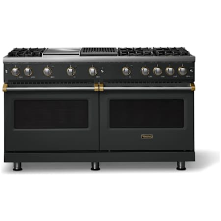 Viking 5 Series 60 Inch Wide 8 Cu. Ft. Free Standing Gas Range with Dual Oven, Grill and Griddle Antique Bronze