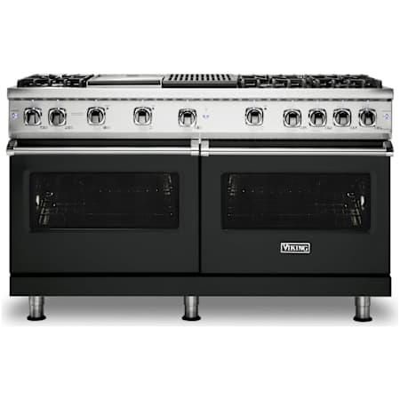 Viking 5 Series 60 Inch Wide 5.07 Cu. Ft. Free Standing Liquid Propane Range with TruGlide Full Extension Rack and ProFlow Convection Air Baffle Antique Bronze