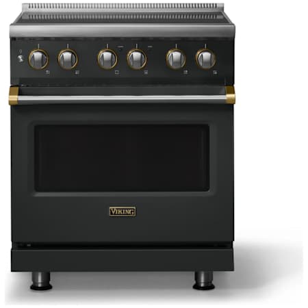 Viking 5 Series 30 Inch Wide 4.7 Cu. Ft. Free Standing Induction Range with MagneQuick Induction Element Antique Bronze
