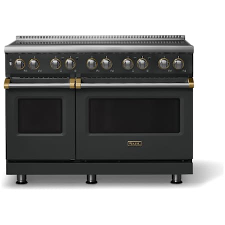 Viking 5 Series 48 Inch Wide 7.3 Cu. Ft. Free Standing Induction Range with Dual Oven and Rapid Ready Preheat System Antique Bronze