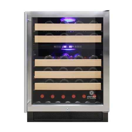 Vinotemp Connoisseur Series 24 Inch Wide 46 Bottle Capacity Built-In Wine Cooler Stainless Steel